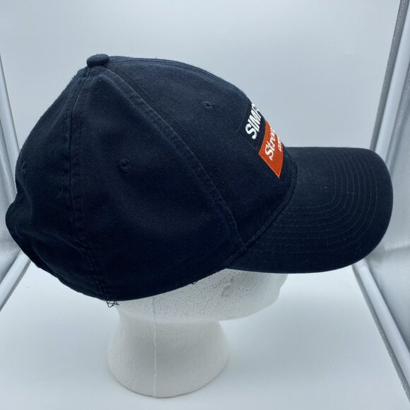 Simpson Black Baseball Hat Cap Adjustable Hook Loop Tie Connectors Logo - Picture 3 of 8